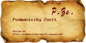 Podmaniczky Zsolt névjegykártya