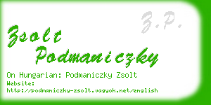 zsolt podmaniczky business card